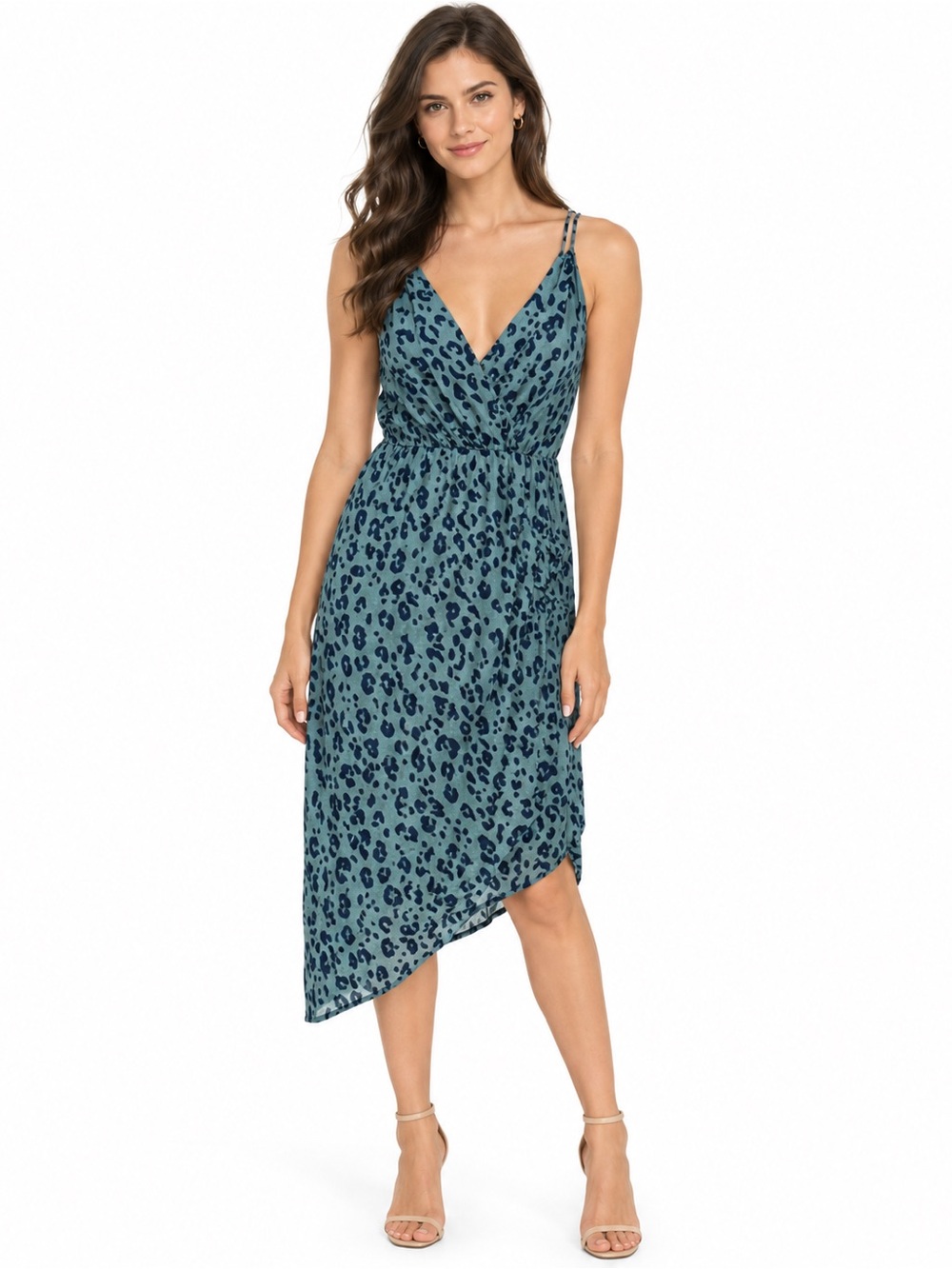 ViX Paula Hermanny Leopard Bodysuit Dress Romper L